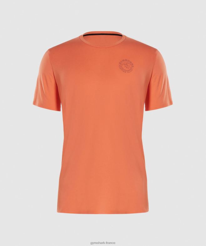 Gymshark t-shirt héritage orange aérospatiale Hommes 6HF28765