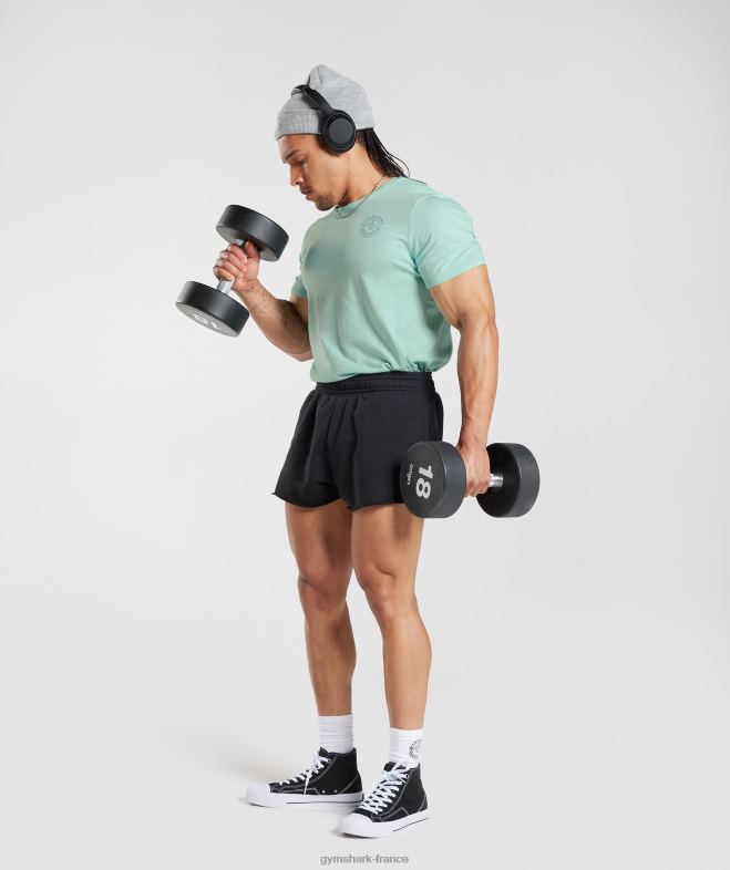 Gymshark t-shirt héritage vert d\eau Hommes 6HF28766