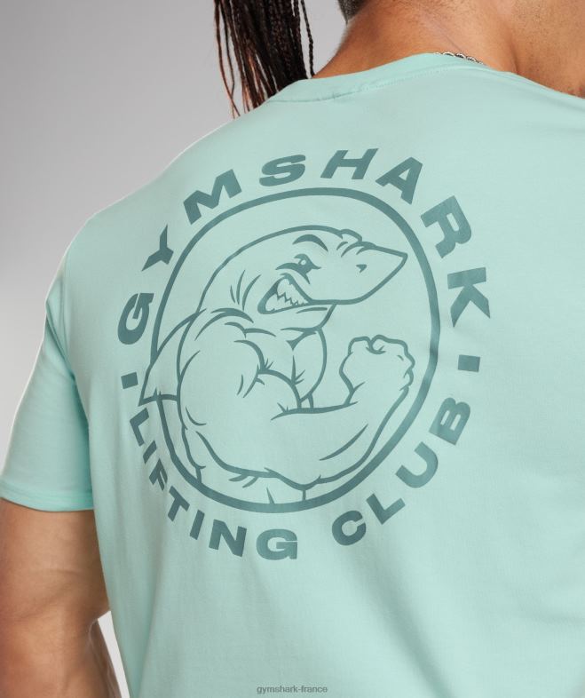 Gymshark t-shirt héritage vert d\eau Hommes 6HF28766