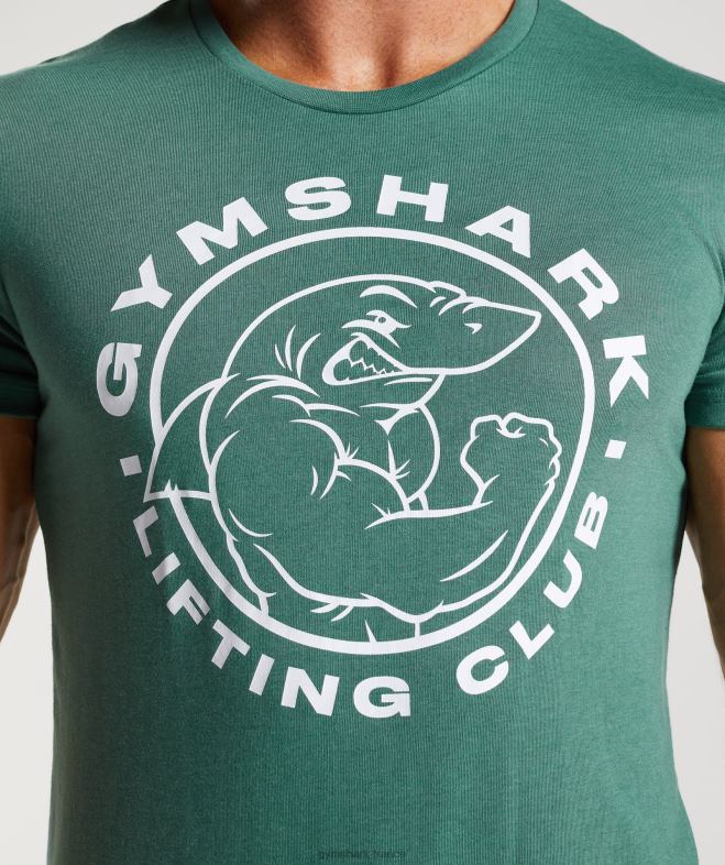 Gymshark t-shirt héritage vert hoya Hommes 6HF28697