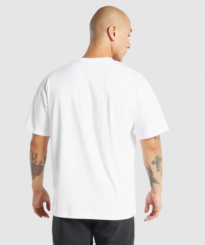 Gymshark t-shirt oversize essentiel blanc Hommes 6HF28572