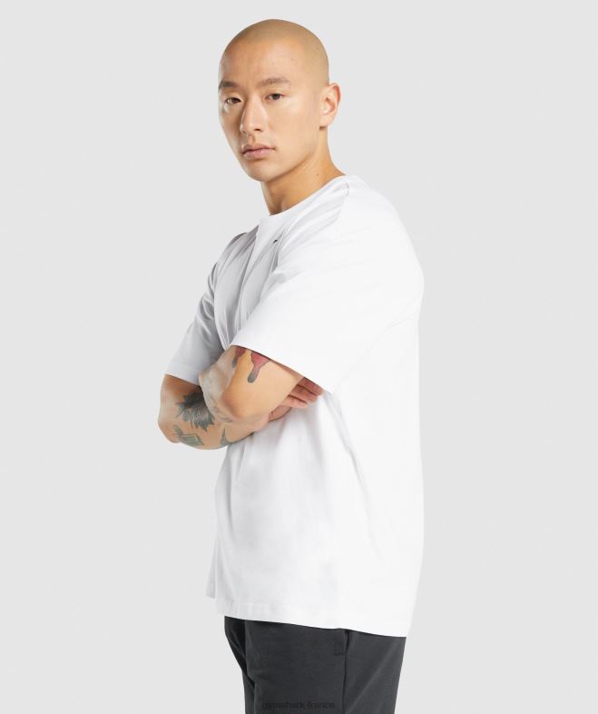 Gymshark t-shirt oversize essentiel blanc Hommes 6HF28572