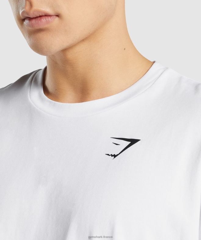 Gymshark t-shirt oversize essentiel blanc Hommes 6HF28572