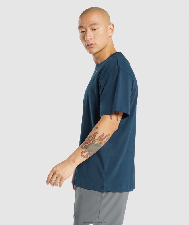 Gymshark t-shirt oversize essentiel marine Hommes 6HF28573