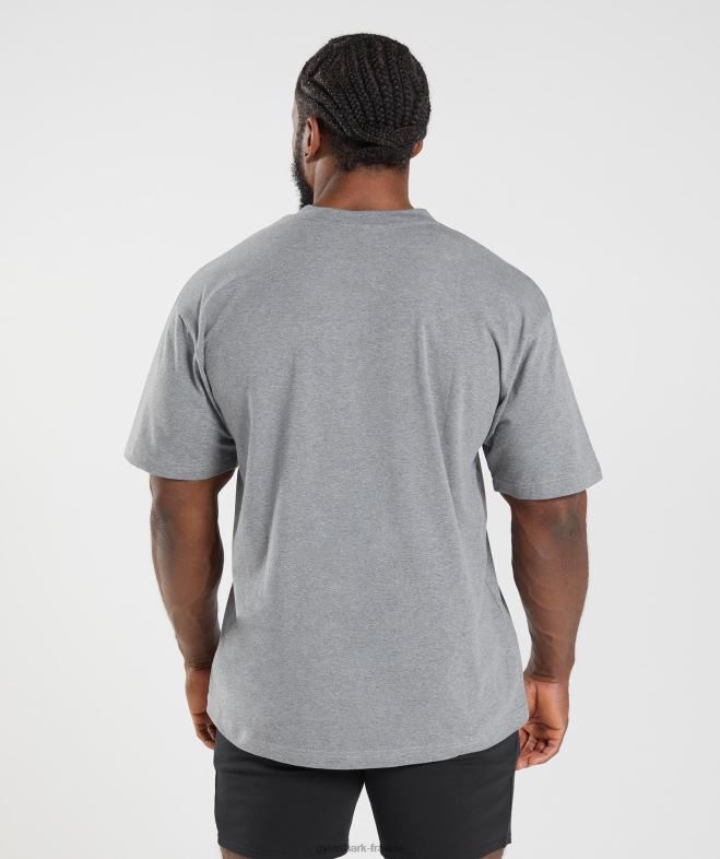 Gymshark t-shirt oversize essentiel marne de charbon de bois Hommes 6HF28603