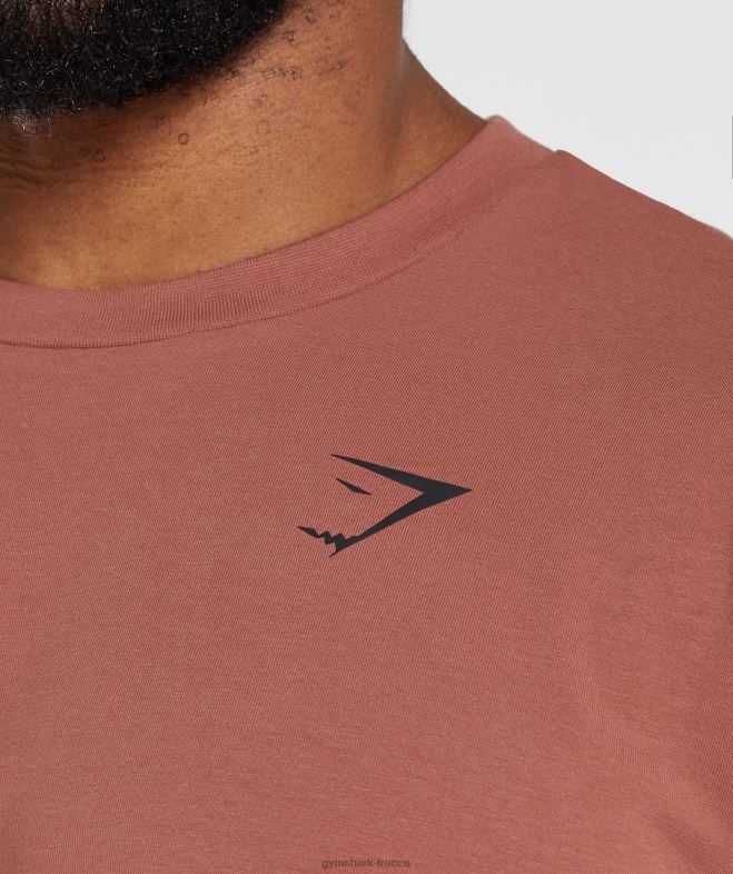 Gymshark t-shirt oversize essentiel rose marron Hommes 6HF28761