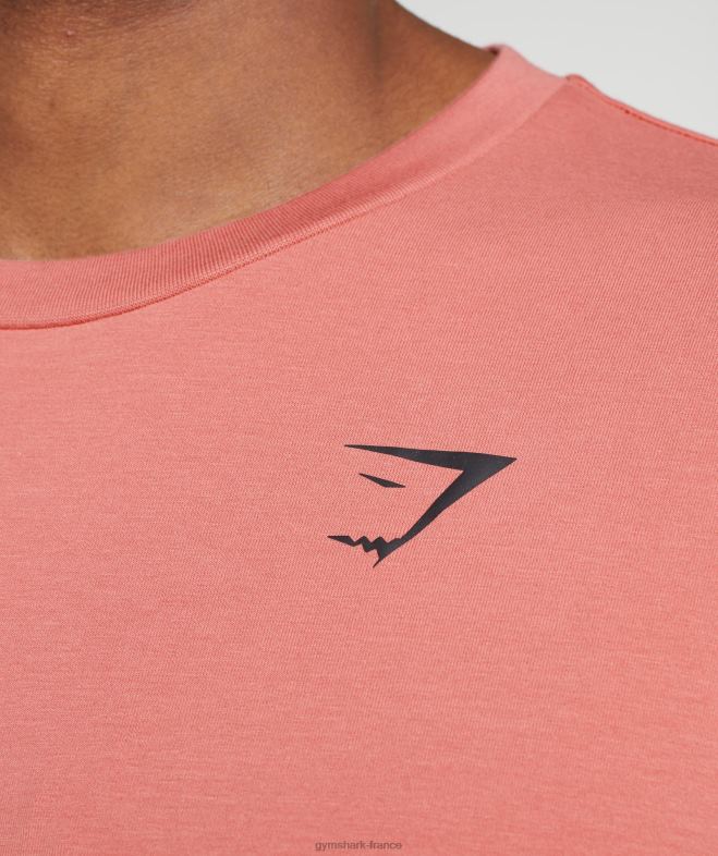 Gymshark t-shirt oversize essentiel rose terre cuite Hommes 6HF28569