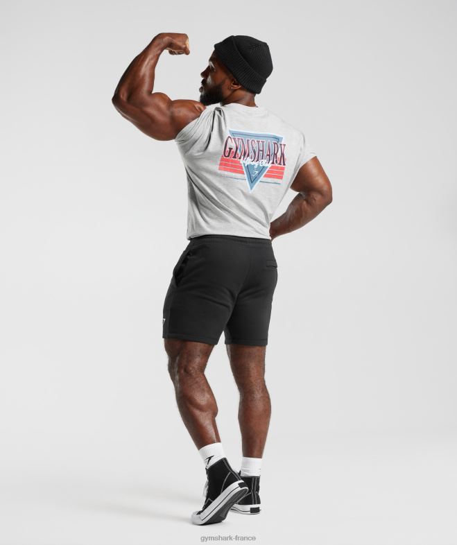 Gymshark t-shirt oversize rétrowave chiné à noyau gris clair Hommes 6HF28587