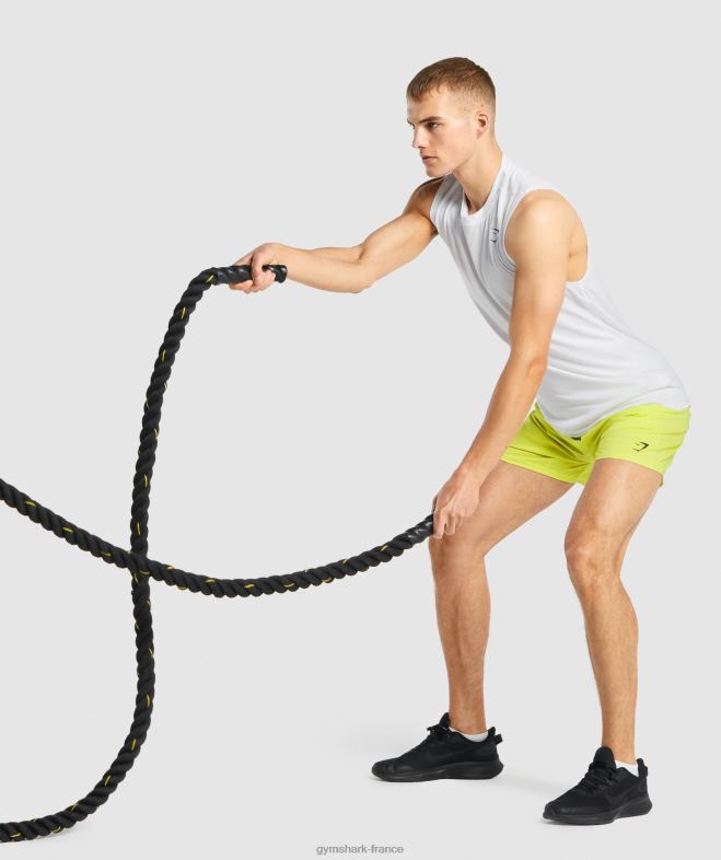 Gymshark t-shirt sans manches à l\arrivée blanc Hommes 6HF28898