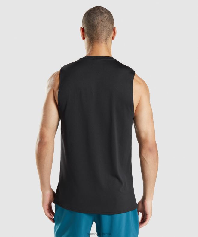 Gymshark t-shirt sans manches à l\arrivée noir Hommes 6HF28915