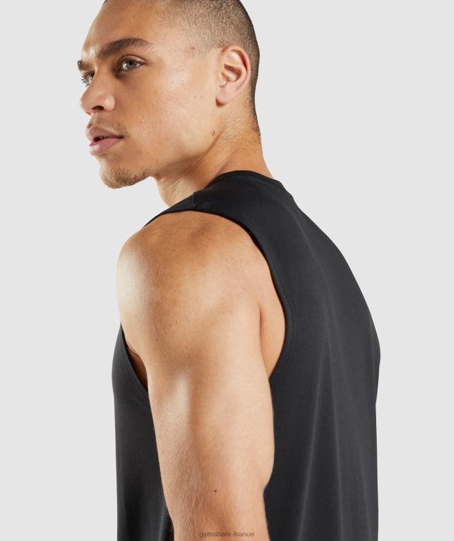 Gymshark t-shirt sans manches à l\arrivée noir Hommes 6HF28915