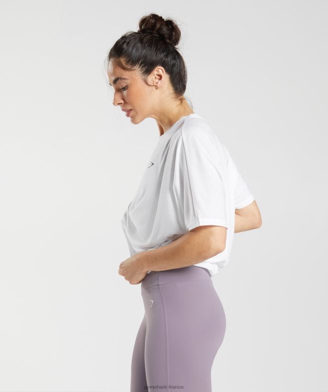 Gymshark t-shirt super doux blanc femmes 6HF28437