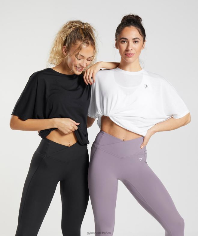 Gymshark t-shirt super doux blanc femmes 6HF28437