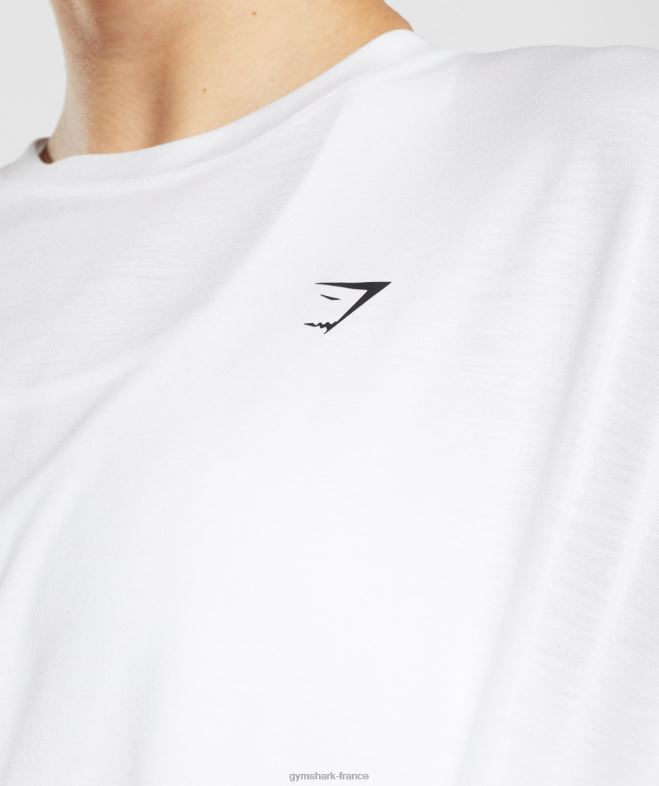 Gymshark t-shirt super doux blanc femmes 6HF28437