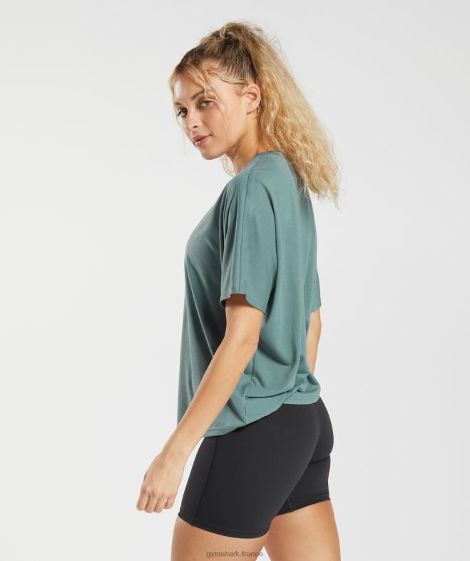 Gymshark t-shirt super doux bleu tonnerre femmes 6HF28415