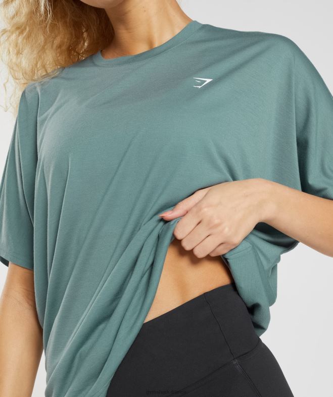 Gymshark t-shirt super doux bleu tonnerre femmes 6HF28415