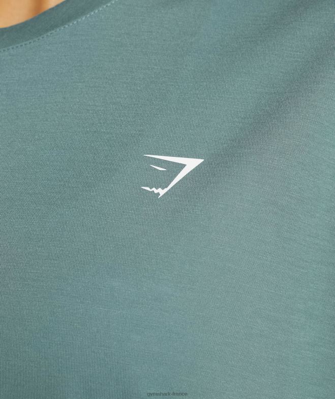 Gymshark t-shirt super doux bleu tonnerre femmes 6HF28415