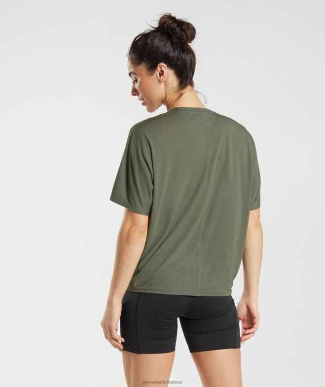 Gymshark t-shirt super doux olive poussiéreuse femmes 6HF28489