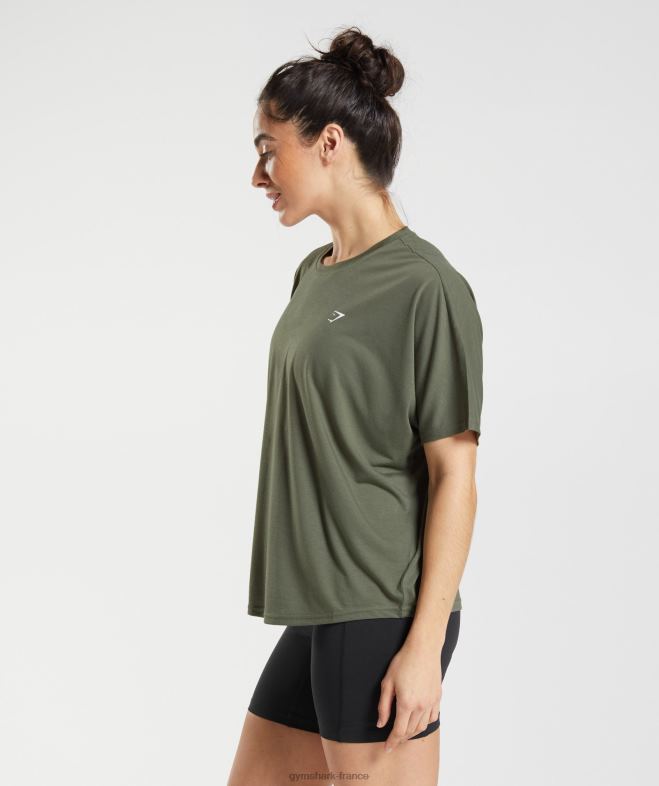 Gymshark t-shirt super doux olive poussiéreuse femmes 6HF28489