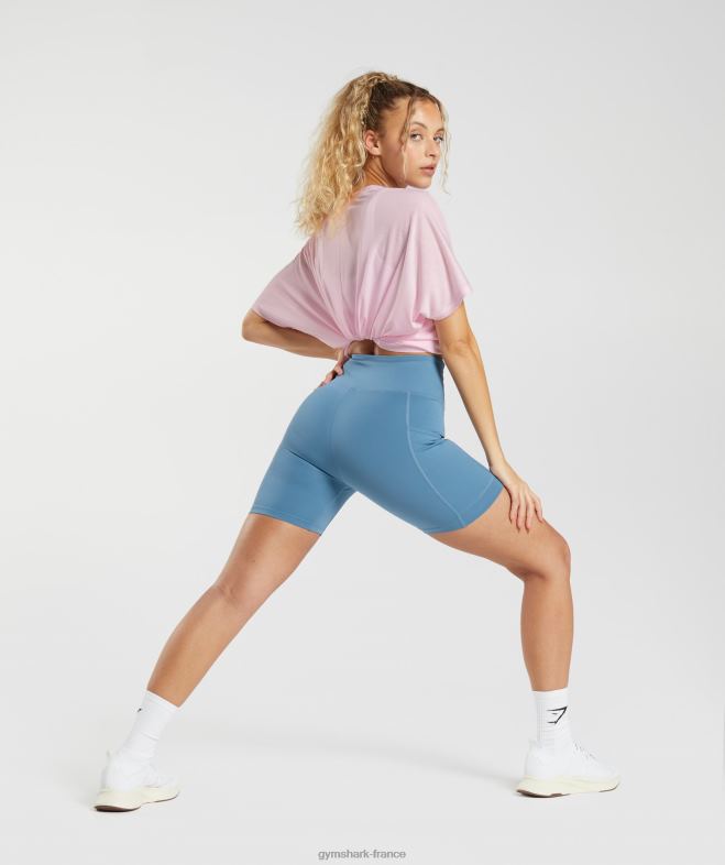 Gymshark t-shirt super doux rose craie femmes 6HF28425