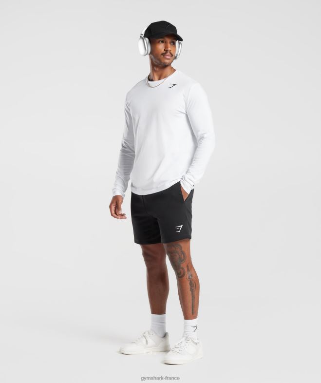 Gymshark t-shirt à manche longue blanc Hommes 6HF28585