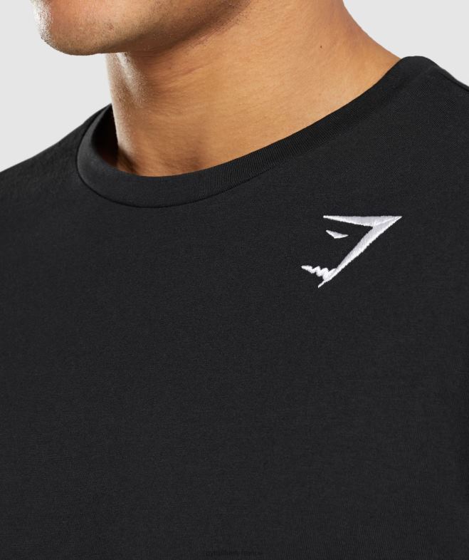 Gymshark t-shirt à manche longue noir Hommes 6HF28579