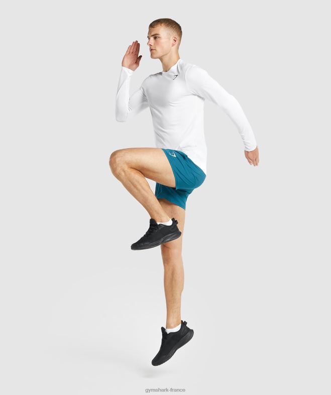 Gymshark t-shirt à manches longues blanc Hommes 6HF28649