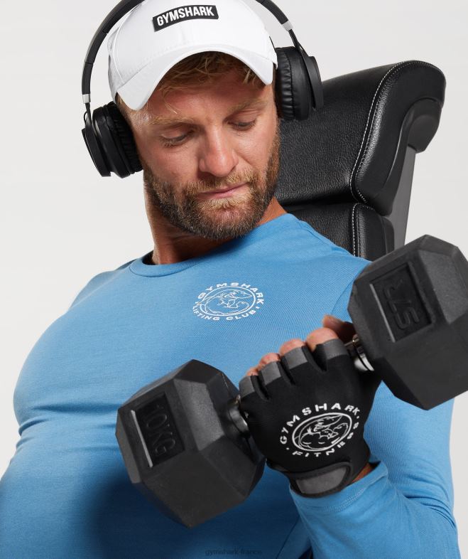 Gymshark t-shirt à manches longues bleu côtier Hommes 6HF28675