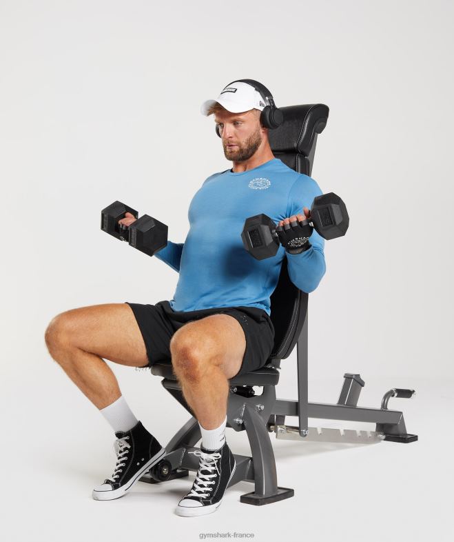 Gymshark t-shirt à manches longues bleu côtier Hommes 6HF28675