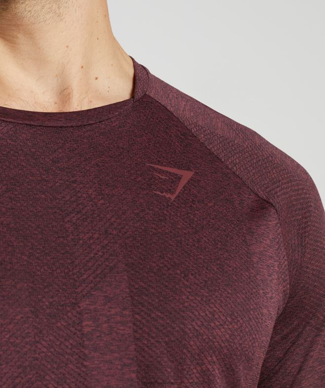 Gymshark t-shirt à manches longues brun cerise Hommes 6HF28687