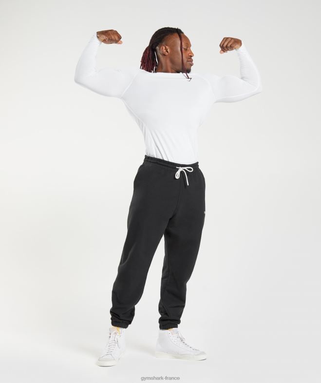 Gymshark t-shirt à manches longues et couche de base element blanc Hommes 6HF28631