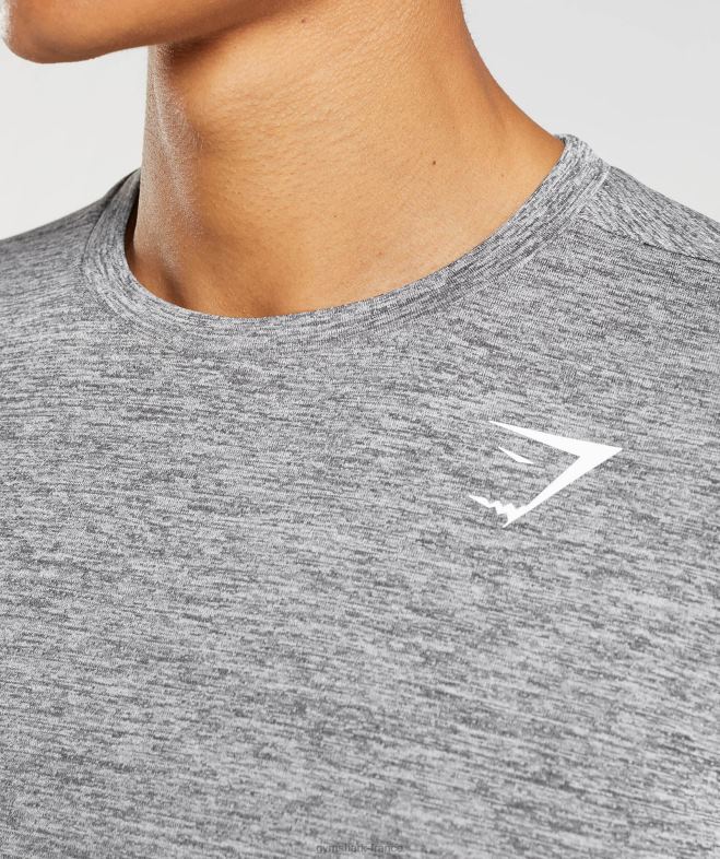 Gymshark t-shirt à manches longues gris silhouette/gris clair chiné Hommes 6HF28605