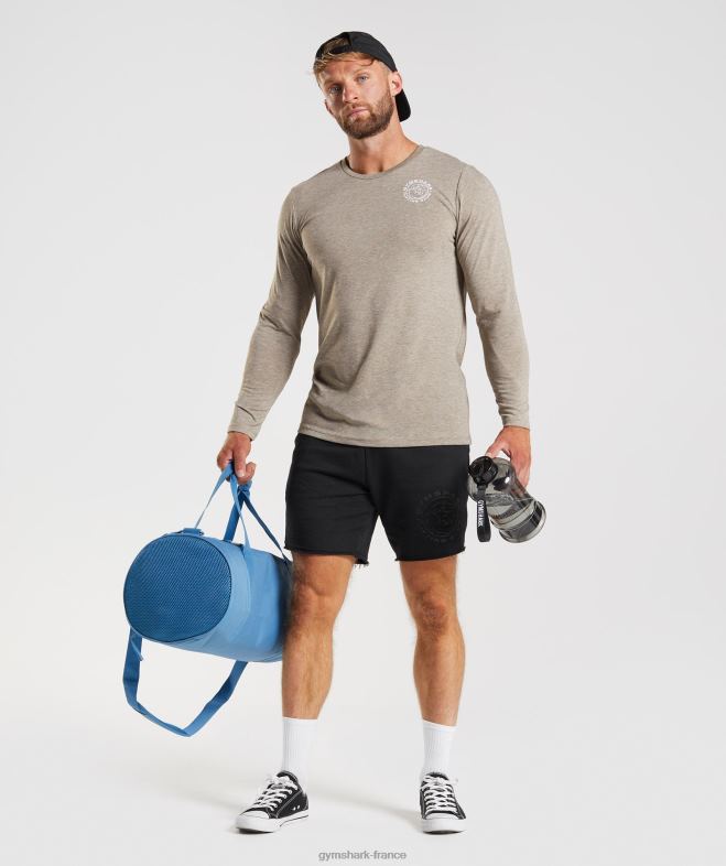 Gymshark t-shirt à manches longues marnes calcaires Hommes 6HF28751