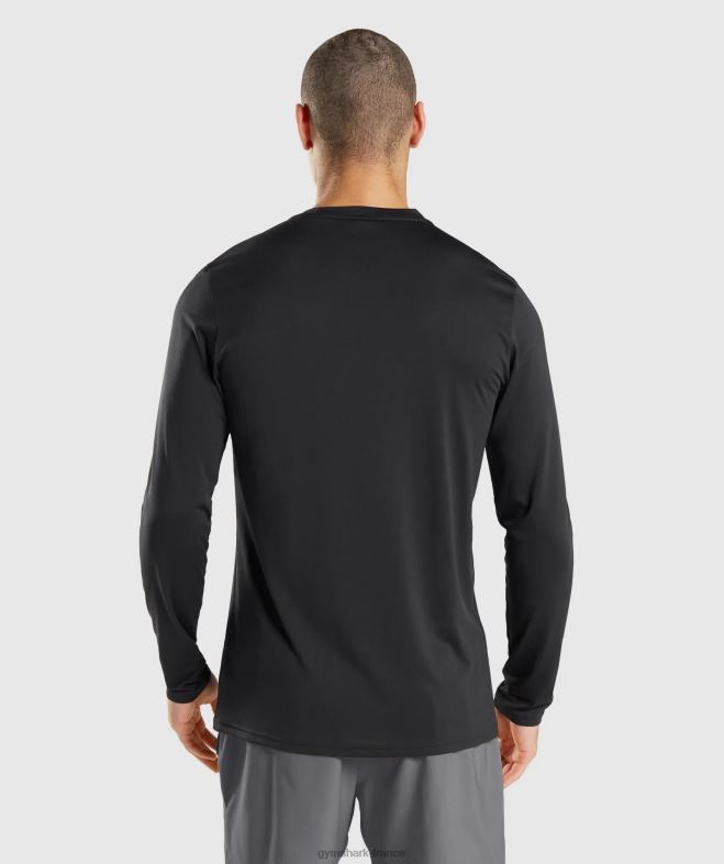 Gymshark t-shirt à manches longues noir Hommes 6HF28619