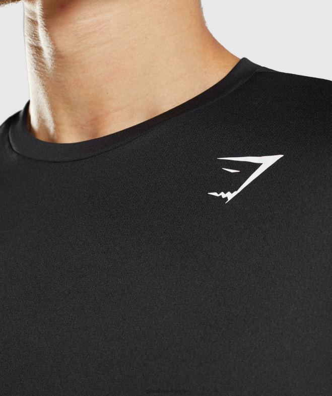 Gymshark t-shirt à manches longues noir Hommes 6HF28619