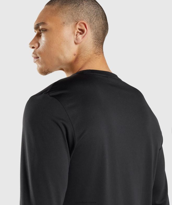 Gymshark t-shirt à manches longues noir Hommes 6HF28619