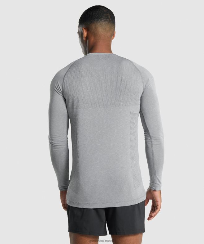 Gymshark t-shirt à manches longues sans couture Vital Light marne de charbon de bois Hommes 6HF28712