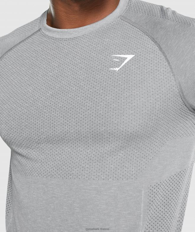 Gymshark t-shirt à manches longues sans couture Vital Light marne de charbon de bois Hommes 6HF28712