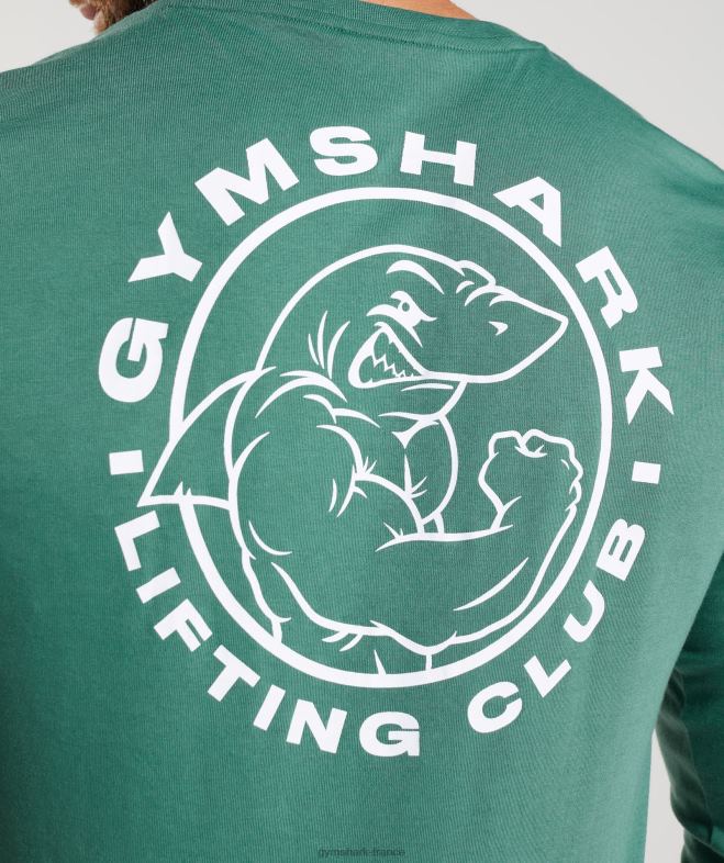 Gymshark t-shirt à manches longues vert hoya Hommes 6HF28643