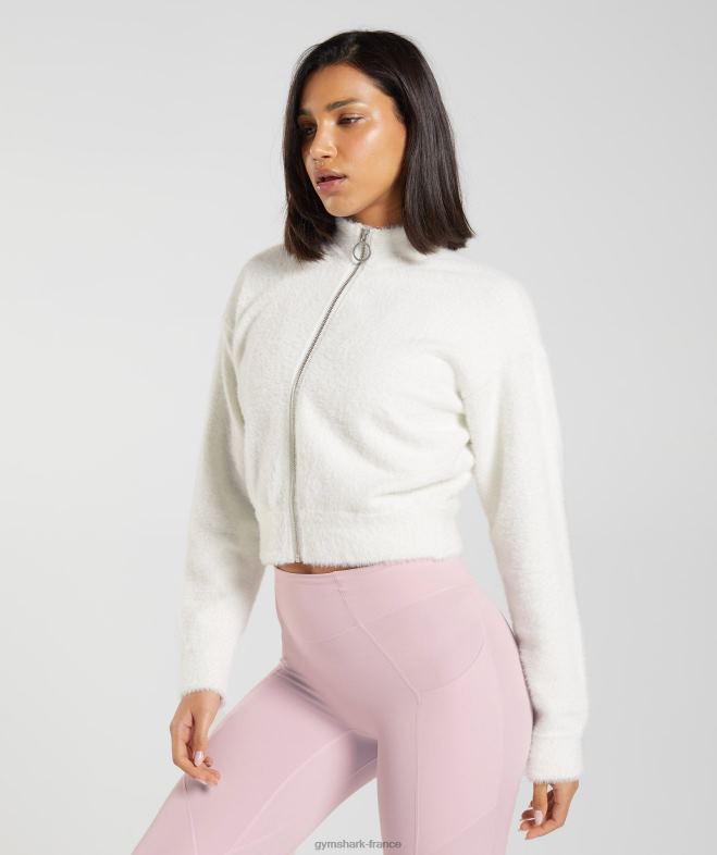 Gymshark veste en tricot à cils Whitney lucarne blanche femmes 6HF28409