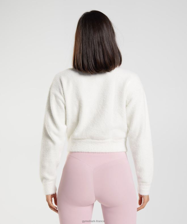 Gymshark veste en tricot à cils Whitney lucarne blanche femmes 6HF28409