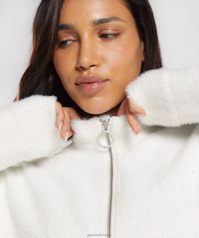 Gymshark veste en tricot à cils Whitney lucarne blanche femmes 6HF28409