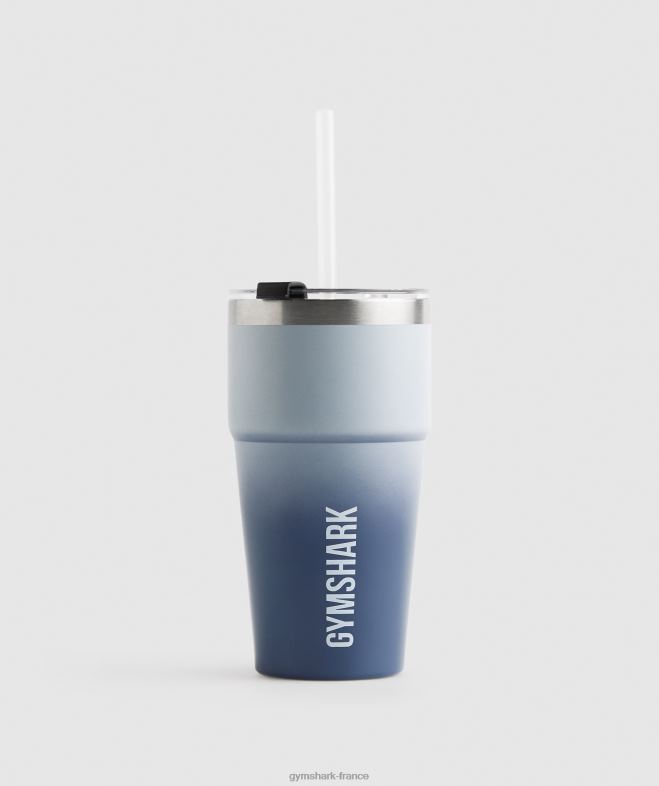 Gymshark tasse de paille isolée gris pierre de rivière/bleu soir unisexe 6HF281117