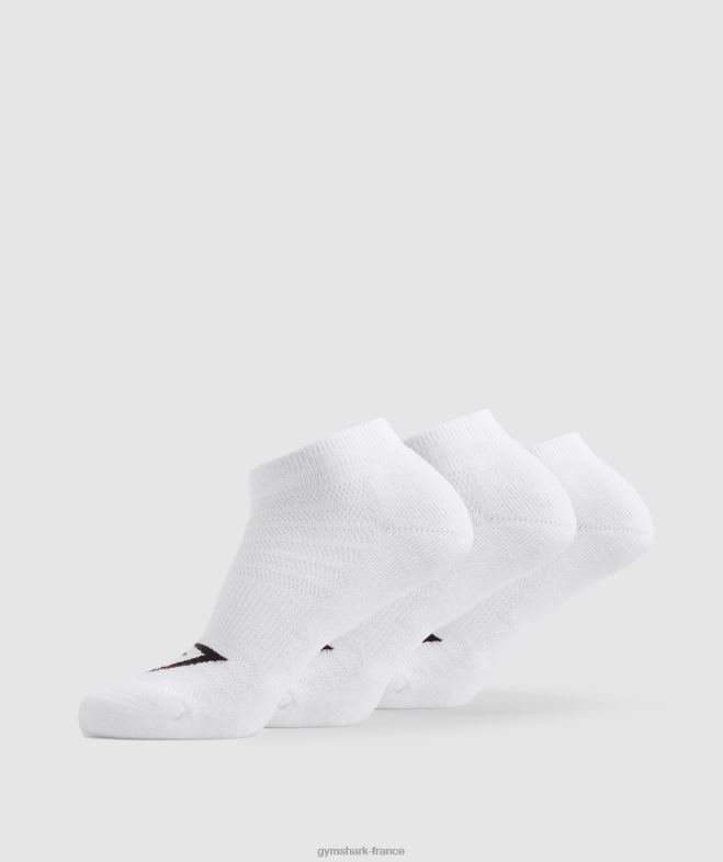 Gymshark socquettes, paquet de 3 blanc unisexe 6HF281101