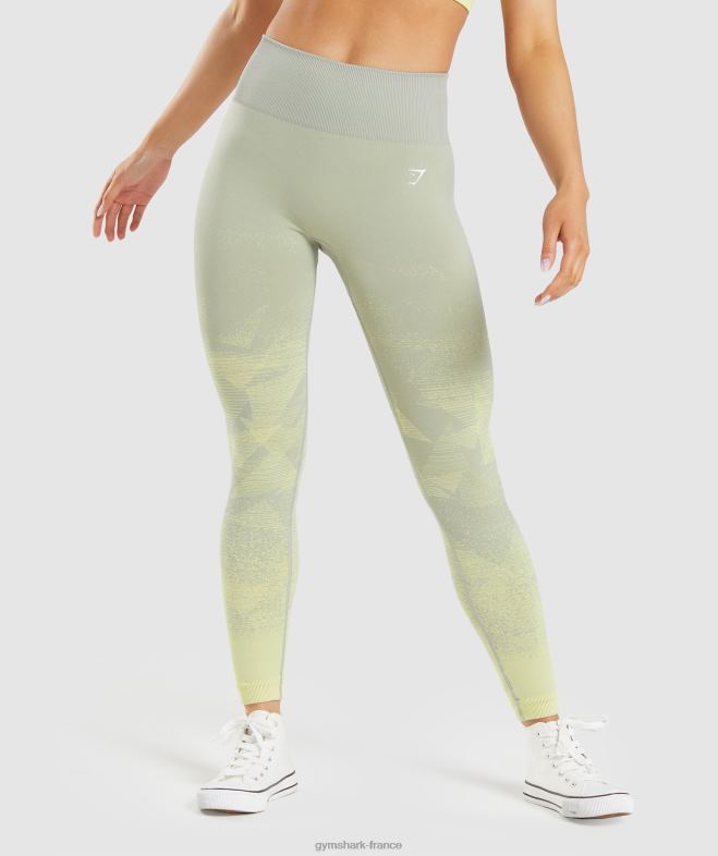 Gymshark adapter les leggings sans couture ombre triangle | imprimé gris taupe femmes 6HF28312