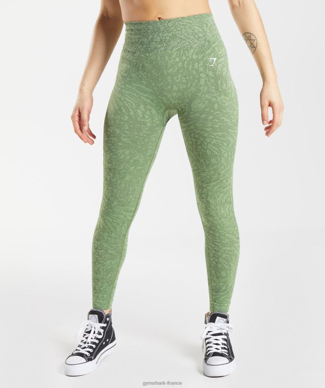 Gymshark adapter les leggings sans couture pour animaux sauvage | iguane vert femmes 6HF28307