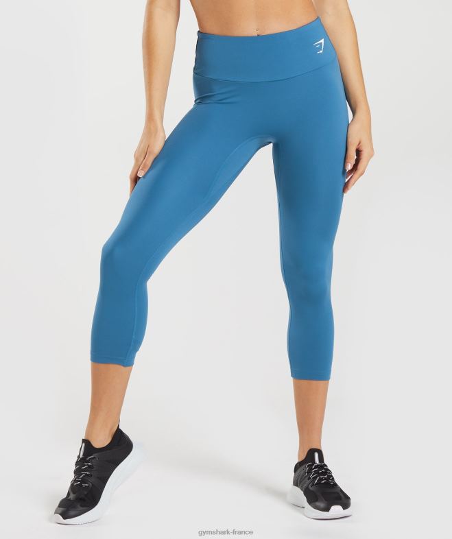Gymshark legging d'entraînement 7/8 bleu au bord du lac femmes 6HF28303
