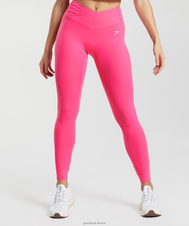 Gymshark leggings croisés fuchsia brillant femmes 6HF28274