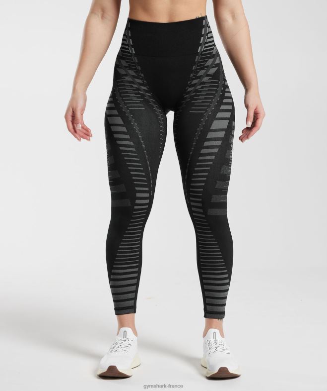 Gymshark leggings illimités noir/gris clair femmes 6HF28341