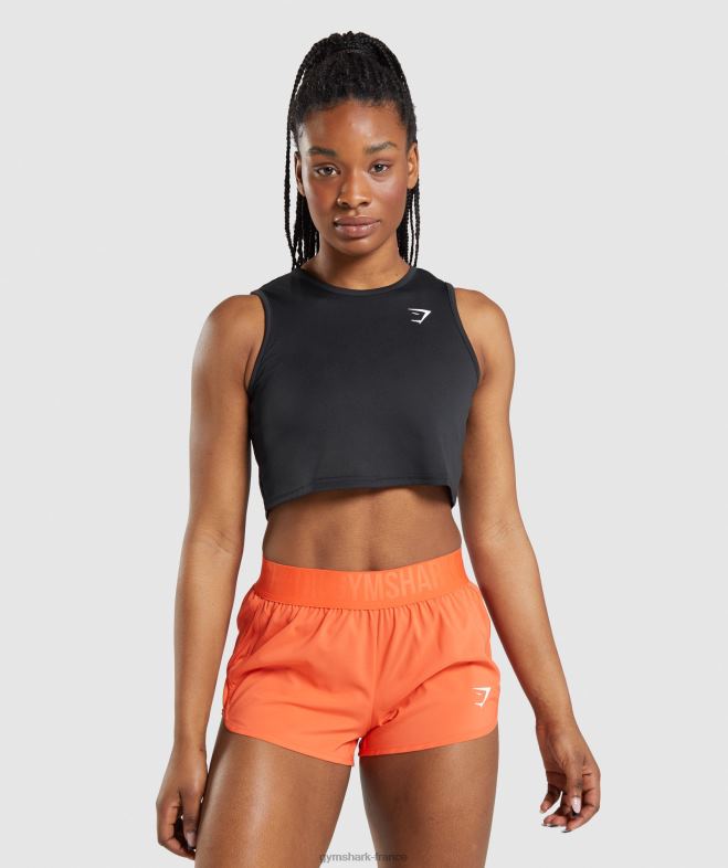 Gymshark réservoir de récolte d'entraînement noir femmes 6HF28421
